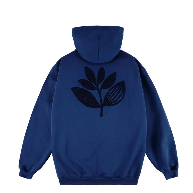 TERRY PLANT HOODIE OCEAN BLUE