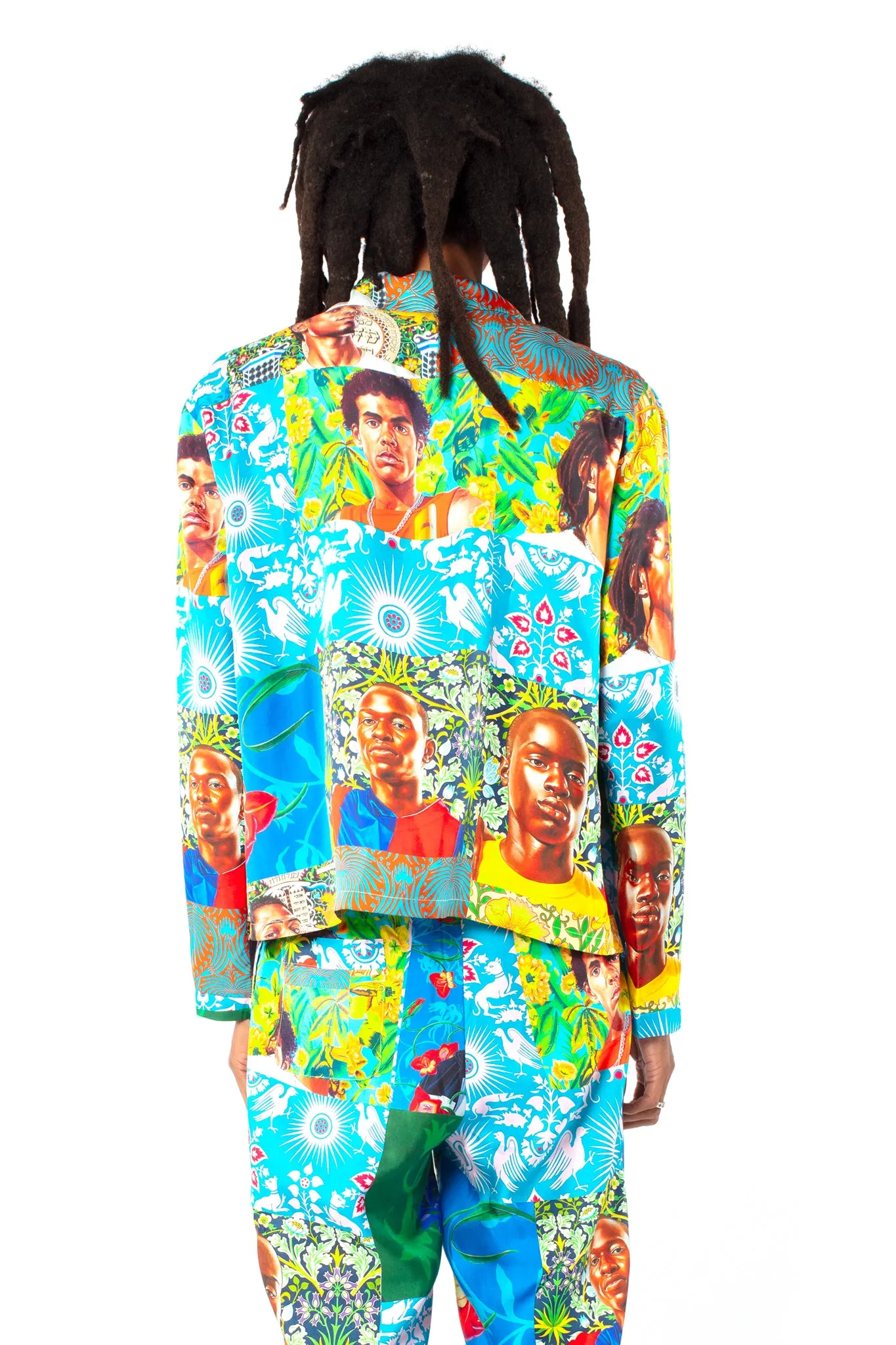 Tiled Silk Pajama Set by Kehinde Wiley
