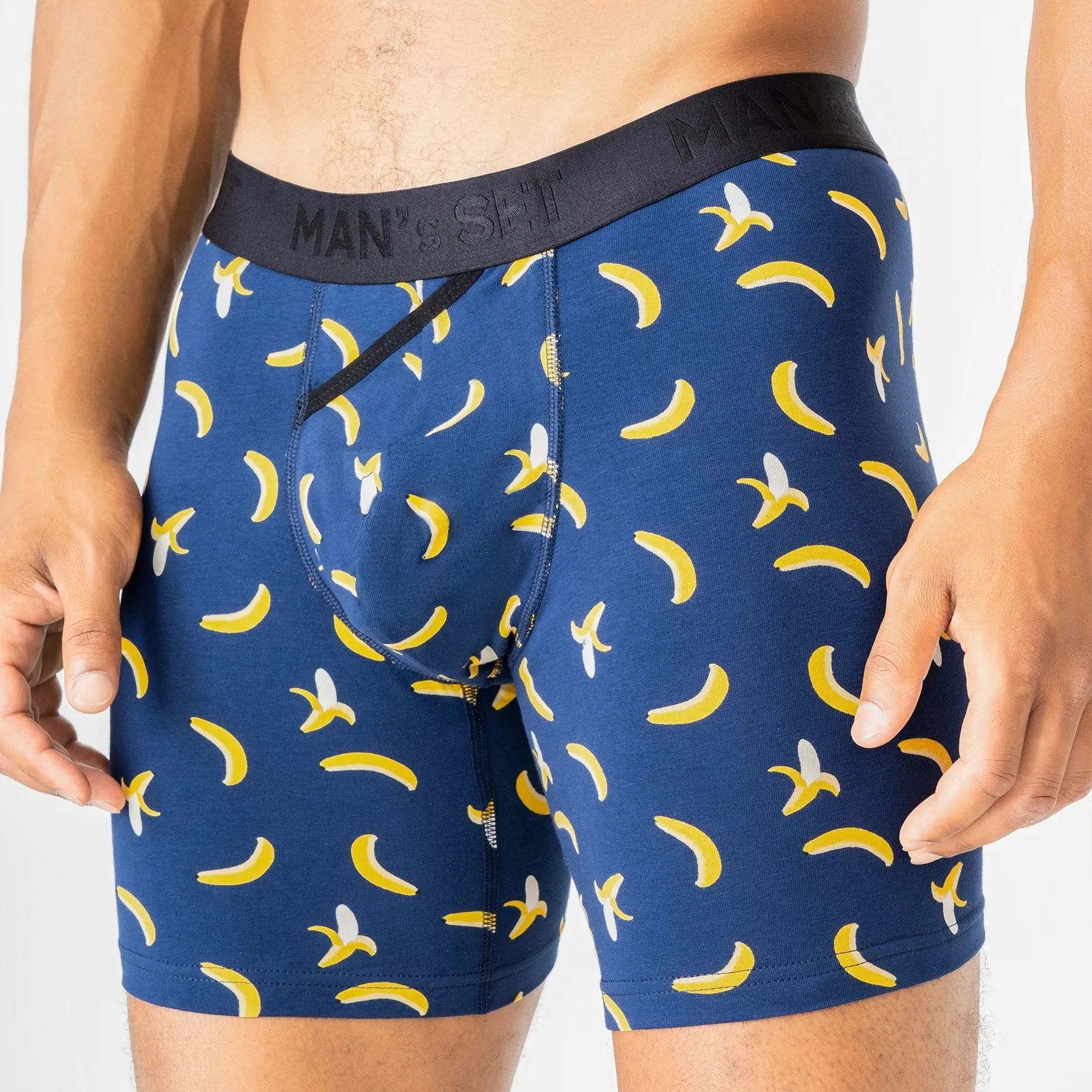 UltraSoft  Boxer Brief 7.6" OpenFly, Navy Banana