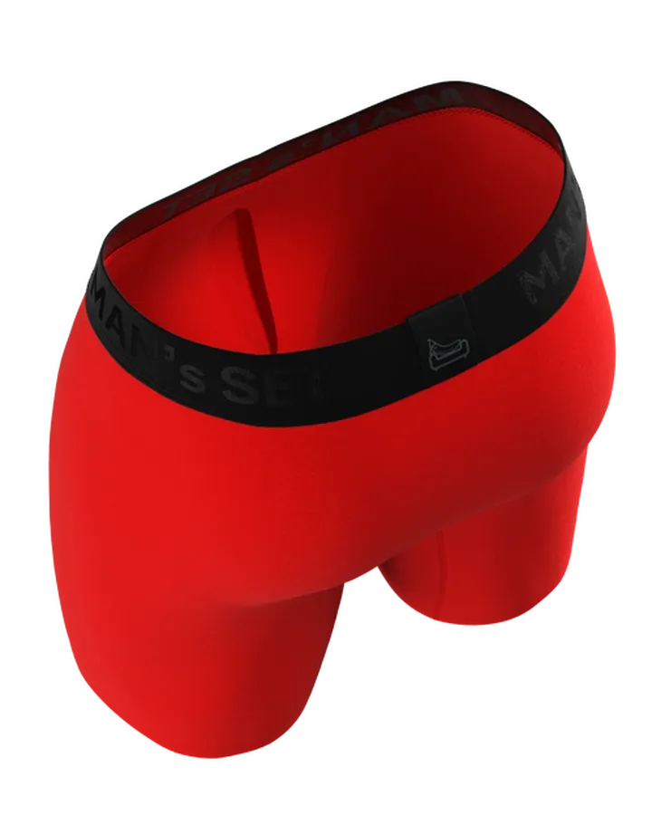 UltraSoft  Boxer Brief 7.6" OpenFly, Red