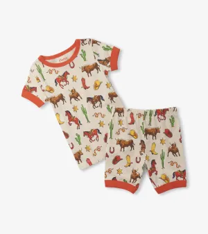 Vintage Rodeo Cotton Shorts Pajama Set