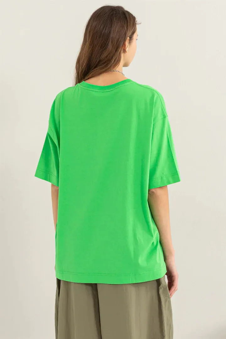 Violet Oversized T-Shirt In Green