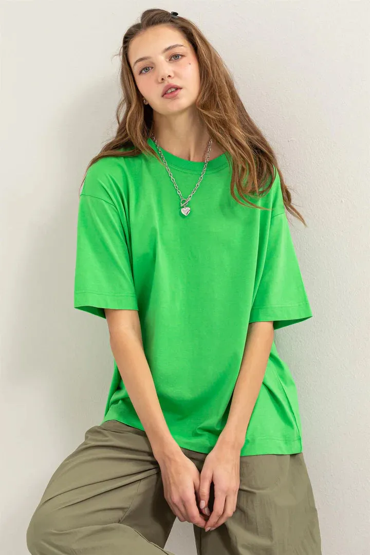 Violet Oversized T-Shirt In Green