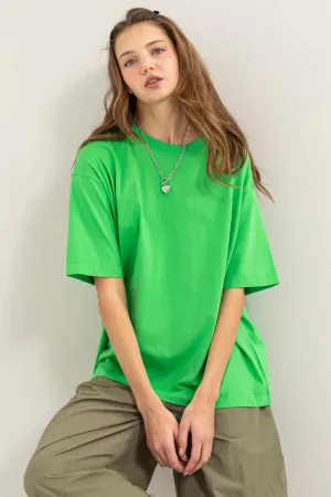 Violet Oversized T-Shirt In Green