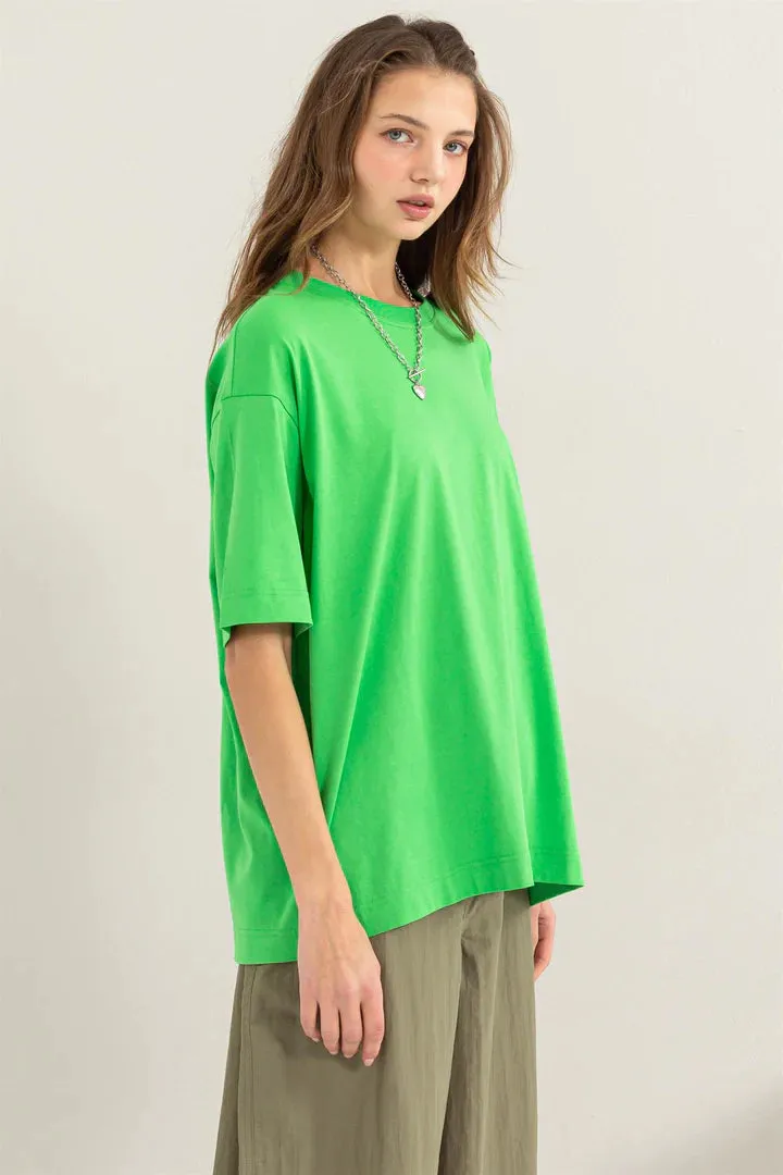 Violet Oversized T-Shirt In Green