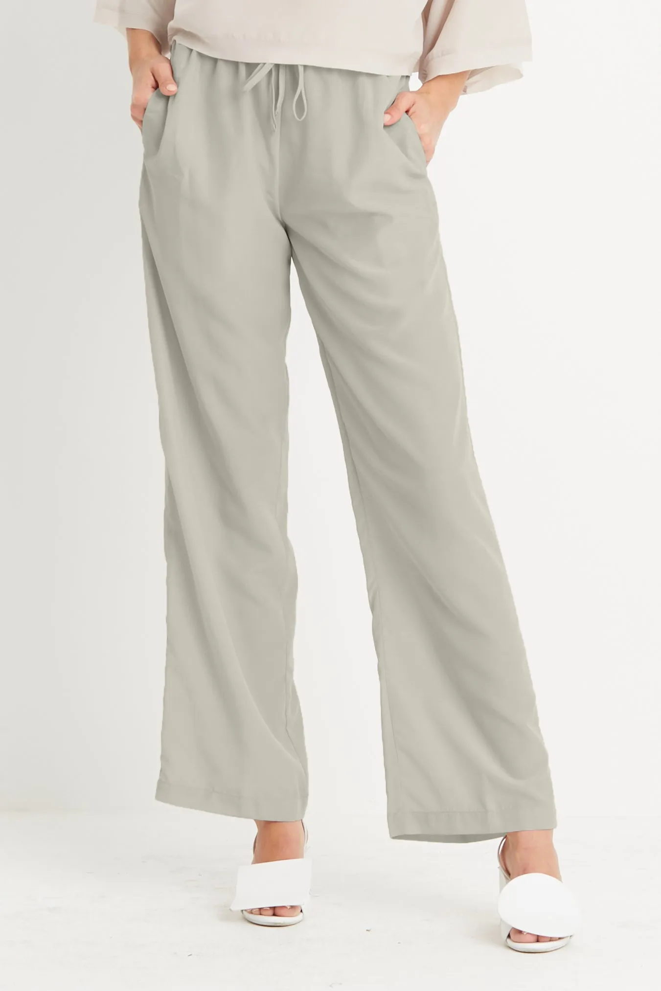 Washable Silk Drawstring Pants