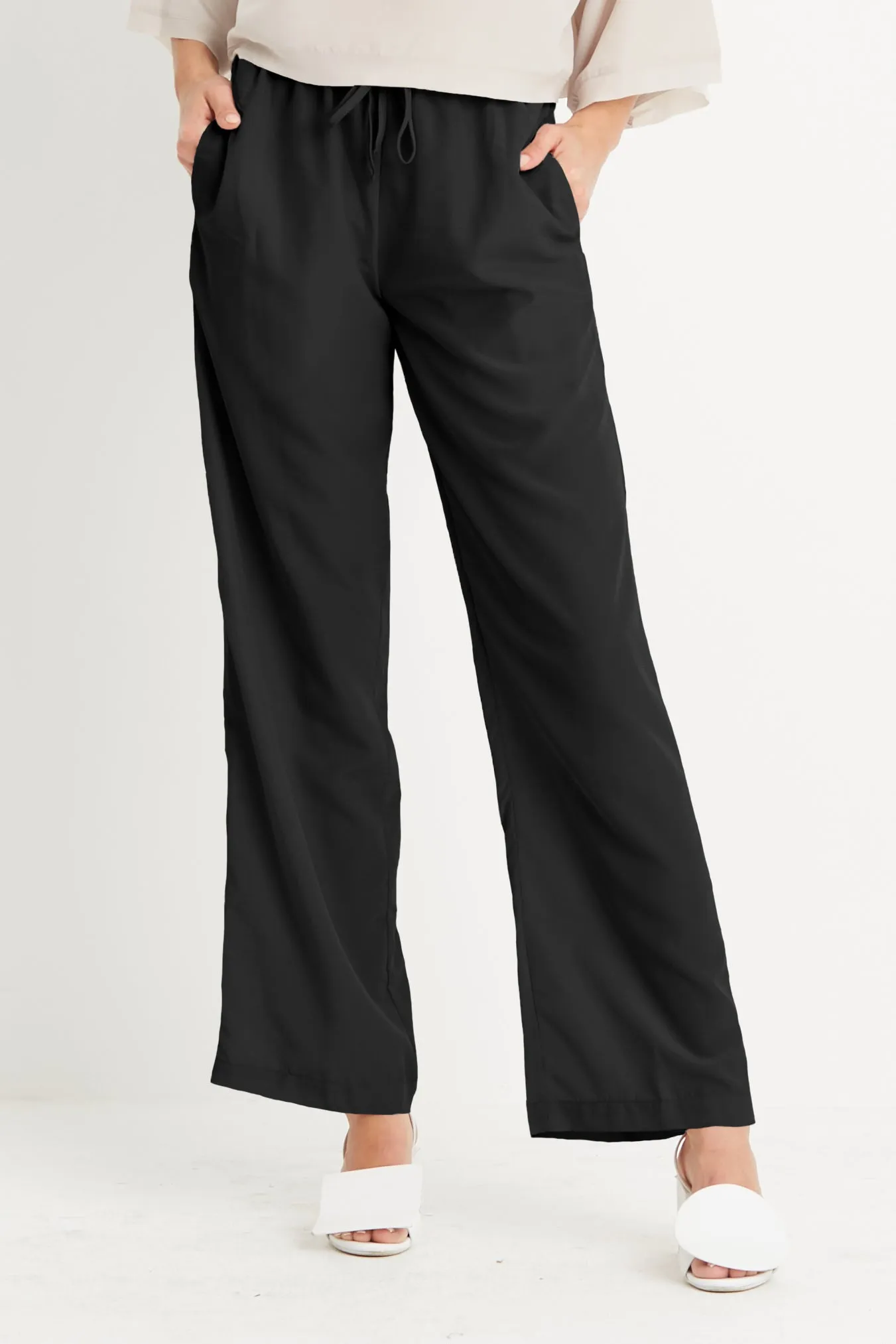 Washable Silk Drawstring Pants