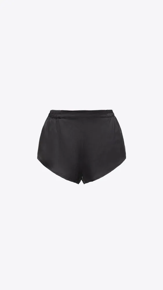 Washable Silk Tee Set - Immersed Black