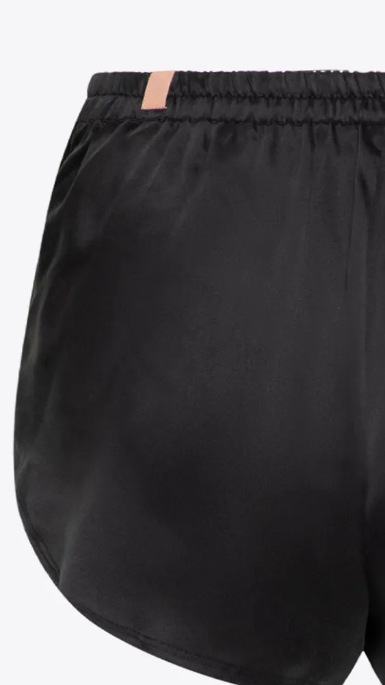 Washable Silk Tee Set - Immersed Black