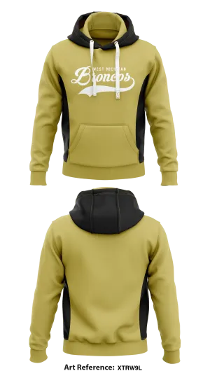 West Michigan Broncos Store 1 Core Men's Hooded Performance Sweatshirt - xTrW9L