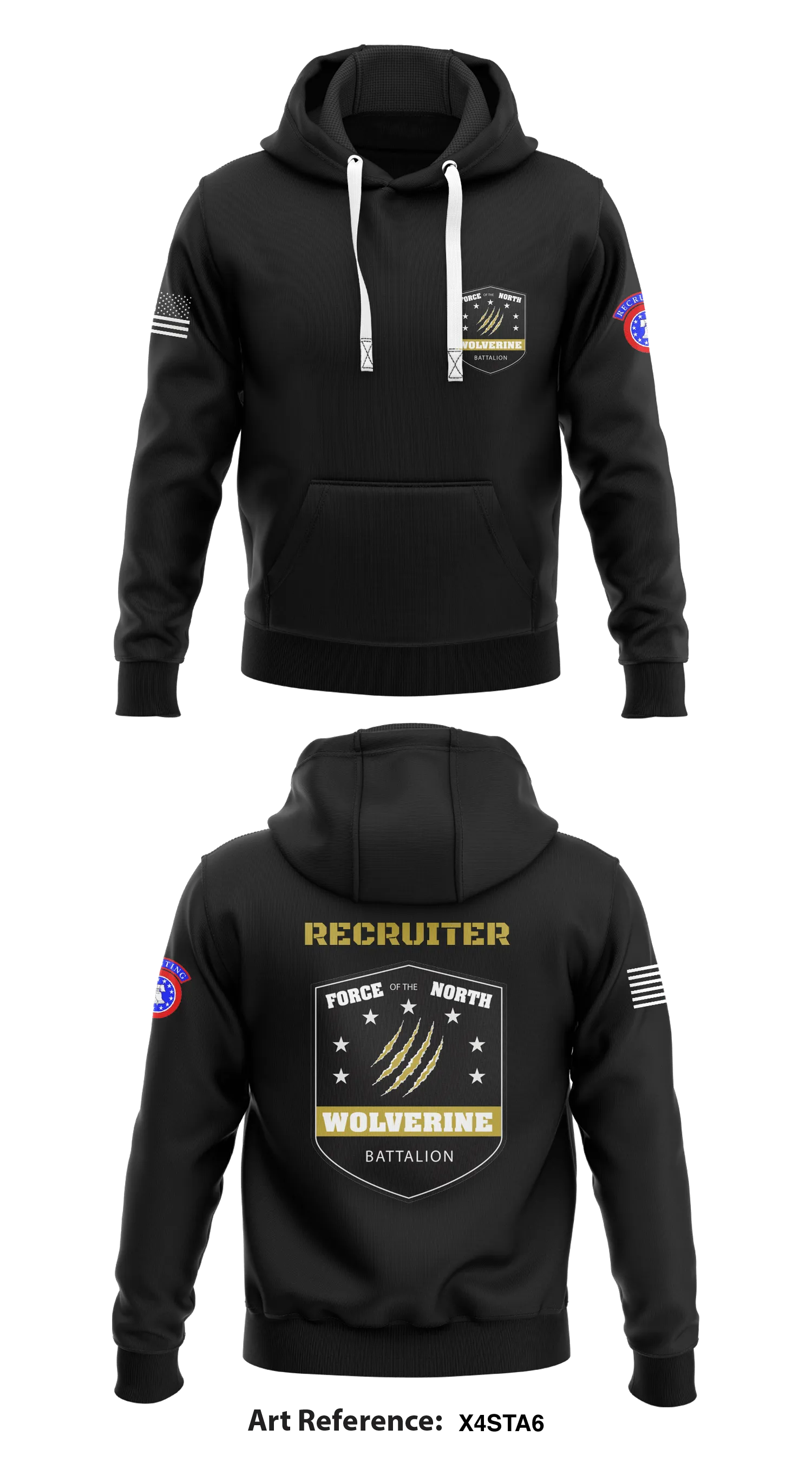 Wolverine Recruiting Battalion Store 1  Core Men's Hooded Performance Sweatshirt - x4STA6