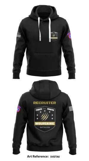Wolverine Recruiting Battalion Store 1  Core Men's Hooded Performance Sweatshirt - x4STA6