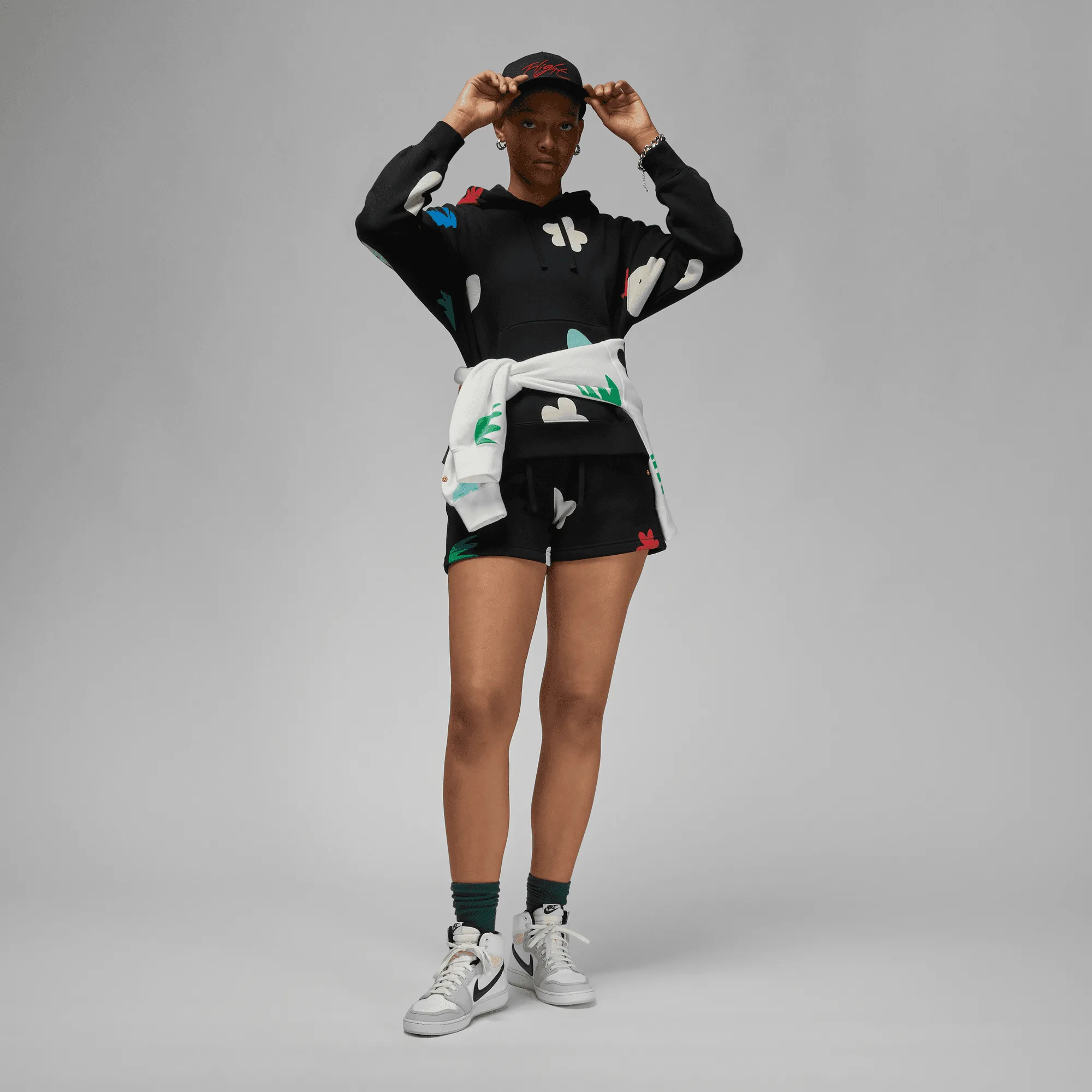 Womens Jordan Artist Series x Mia Lee Fleece Hoodie 'Black'