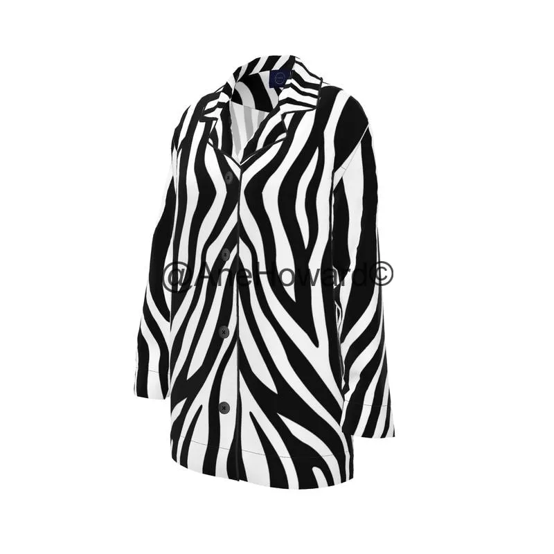 Women's Luxury Loungewear Shirt Zebra