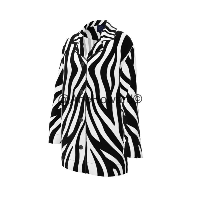 Women's Luxury Loungewear Shirt Zebra