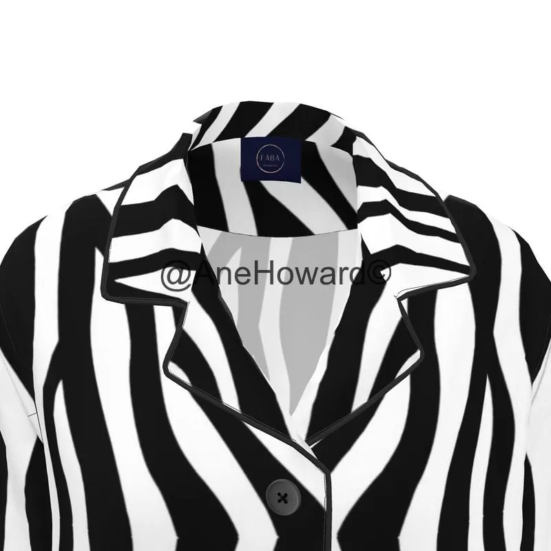 Women's Luxury Loungewear Shirt Zebra