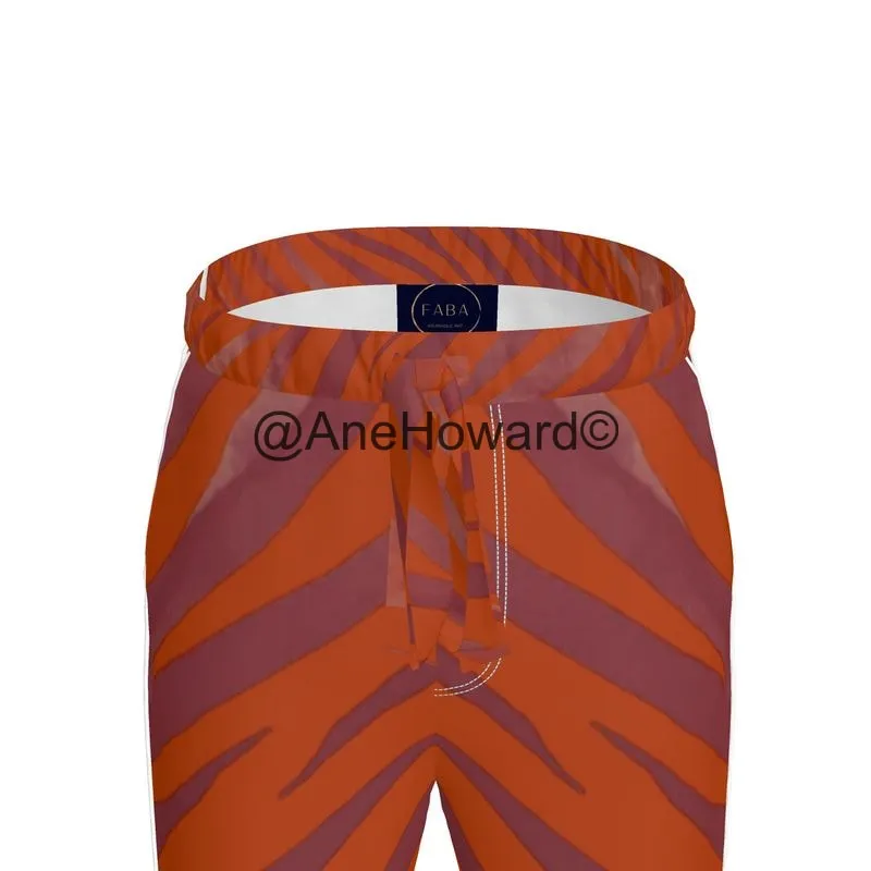 Women's Luxury Loungewear Trousers Red Zebra