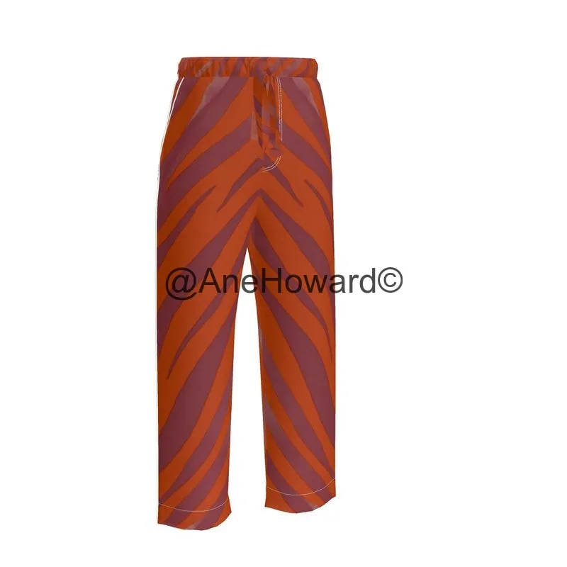 Women's Luxury Loungewear Trousers Red Zebra