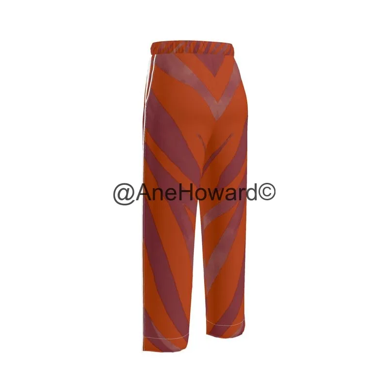 Women's Luxury Loungewear Trousers Red Zebra