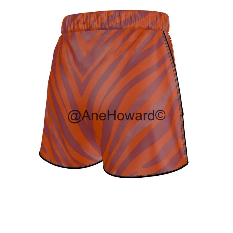 Women's Luxury Pyjama Shorts Red Zebra i