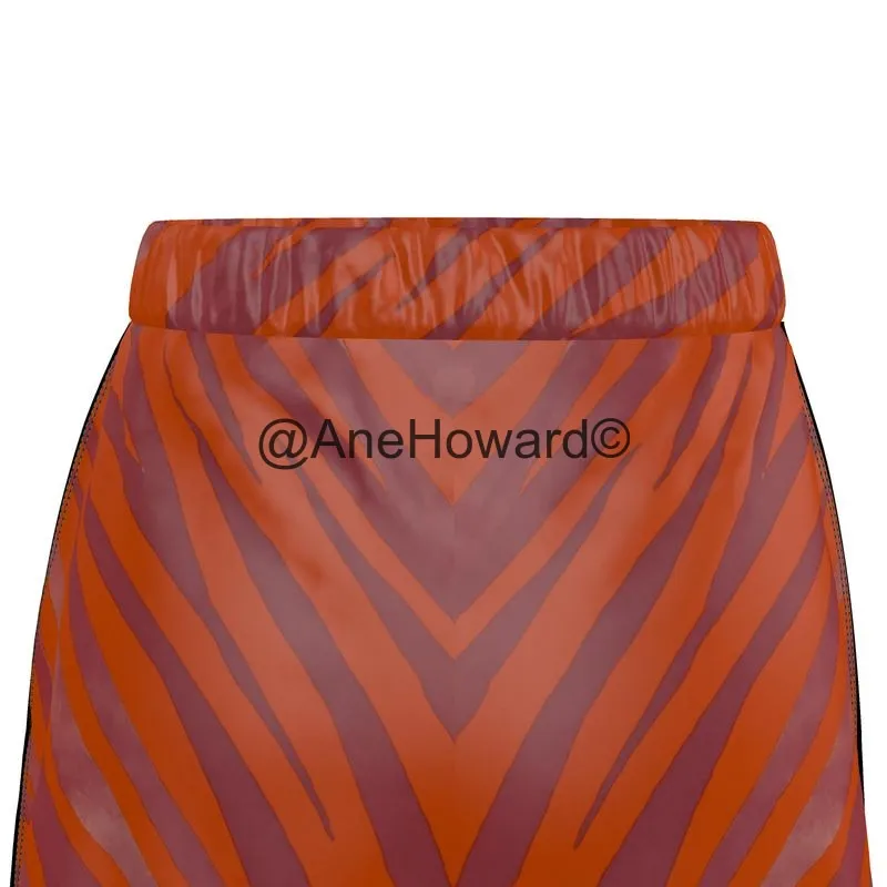 Women's Luxury Pyjama Shorts Red Zebra i