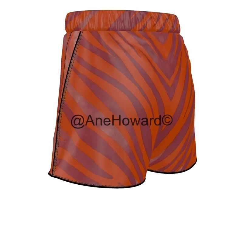 Women's Luxury Pyjama Shorts Red Zebra i