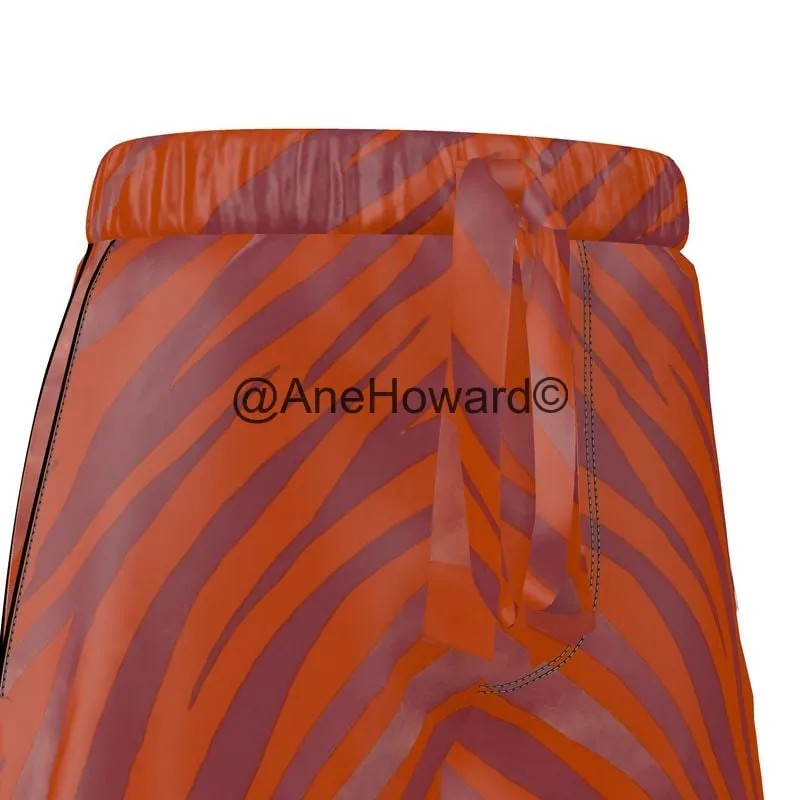 Women's Luxury Pyjama Shorts Red Zebra i