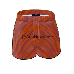 Women's Luxury Pyjama Shorts Red Zebra i