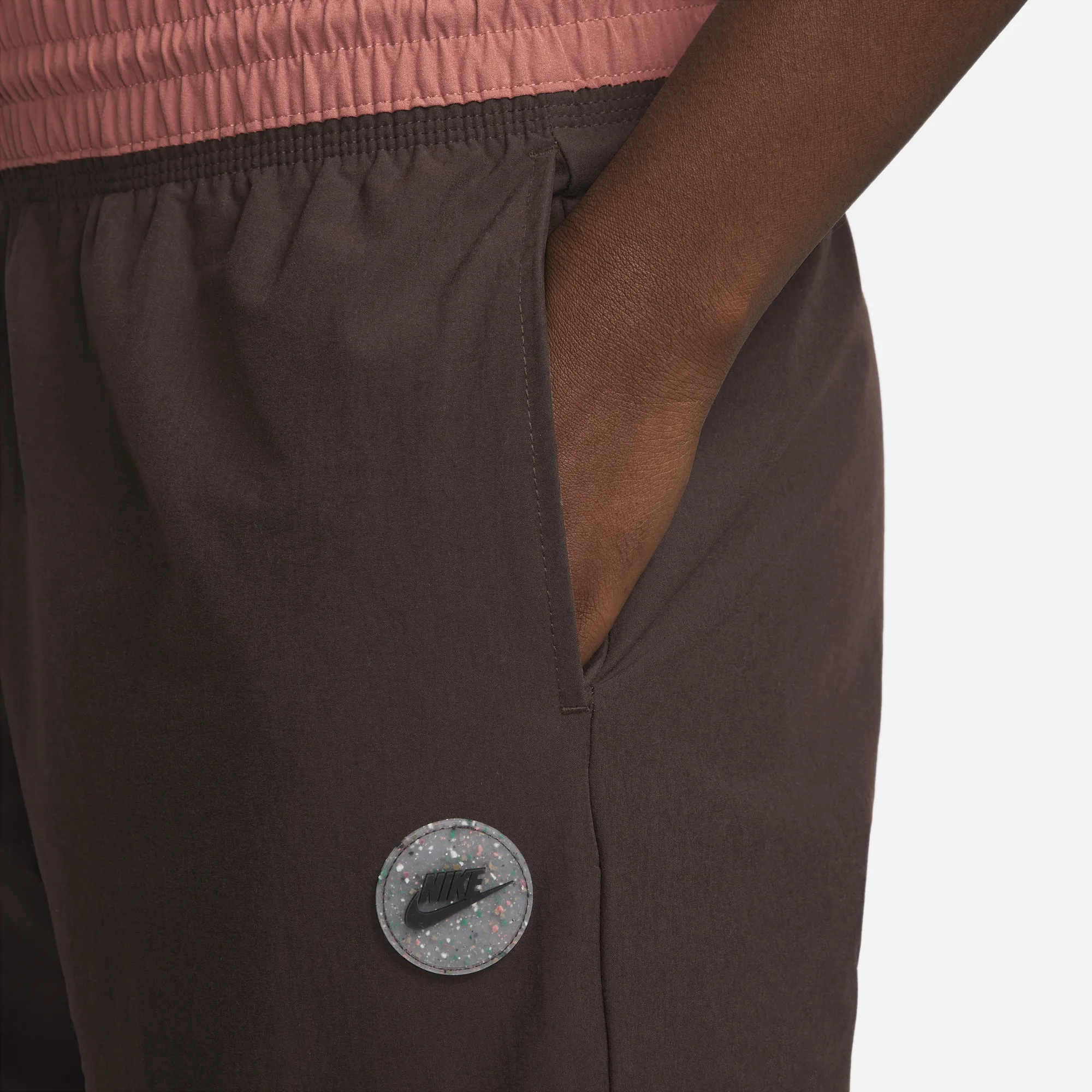 Womens Nike Woven Cropped Cargo Jogger Pants 'Brown'