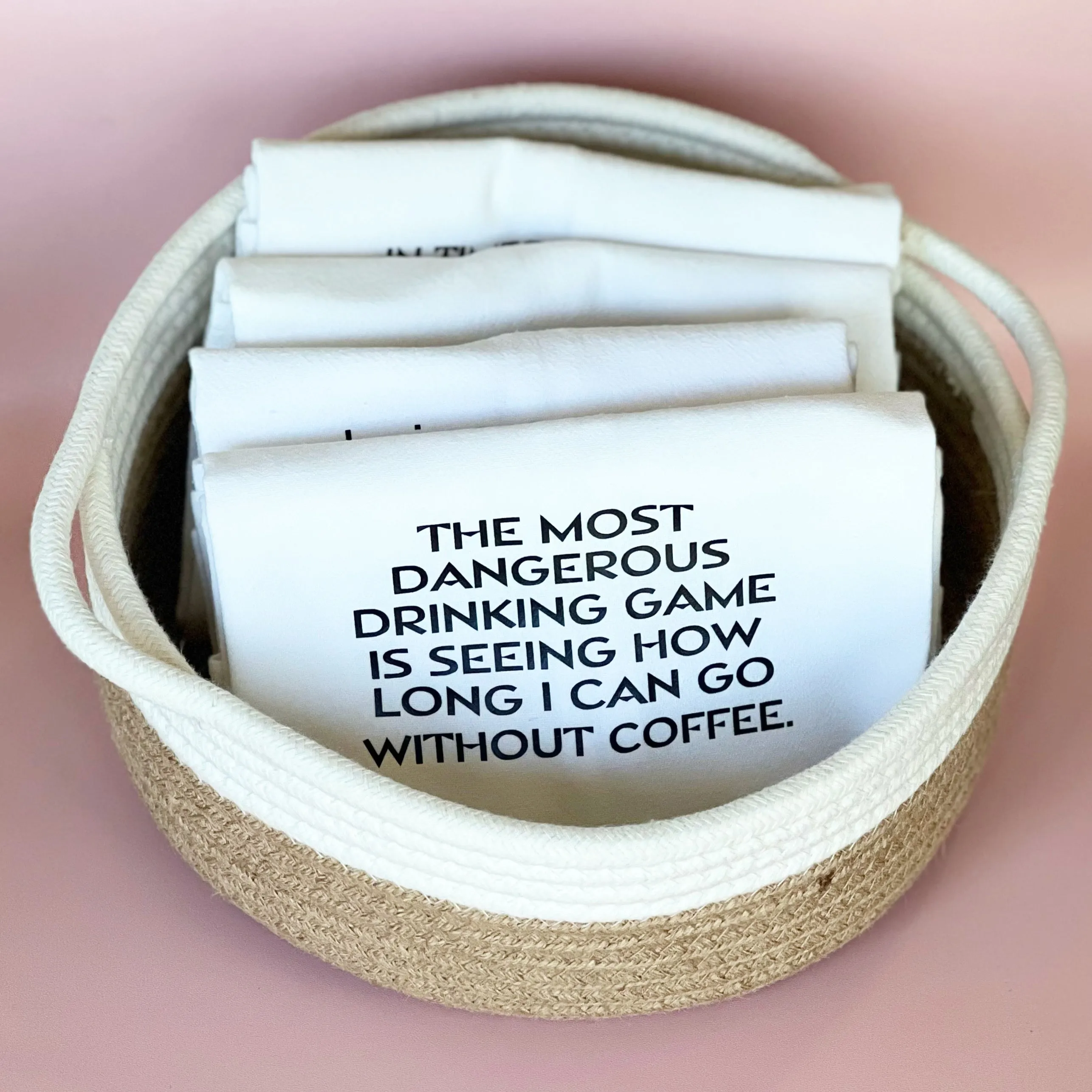 you had me at, 'we'll make it look like an accident' - humorous bar tea kitchen towel LG
