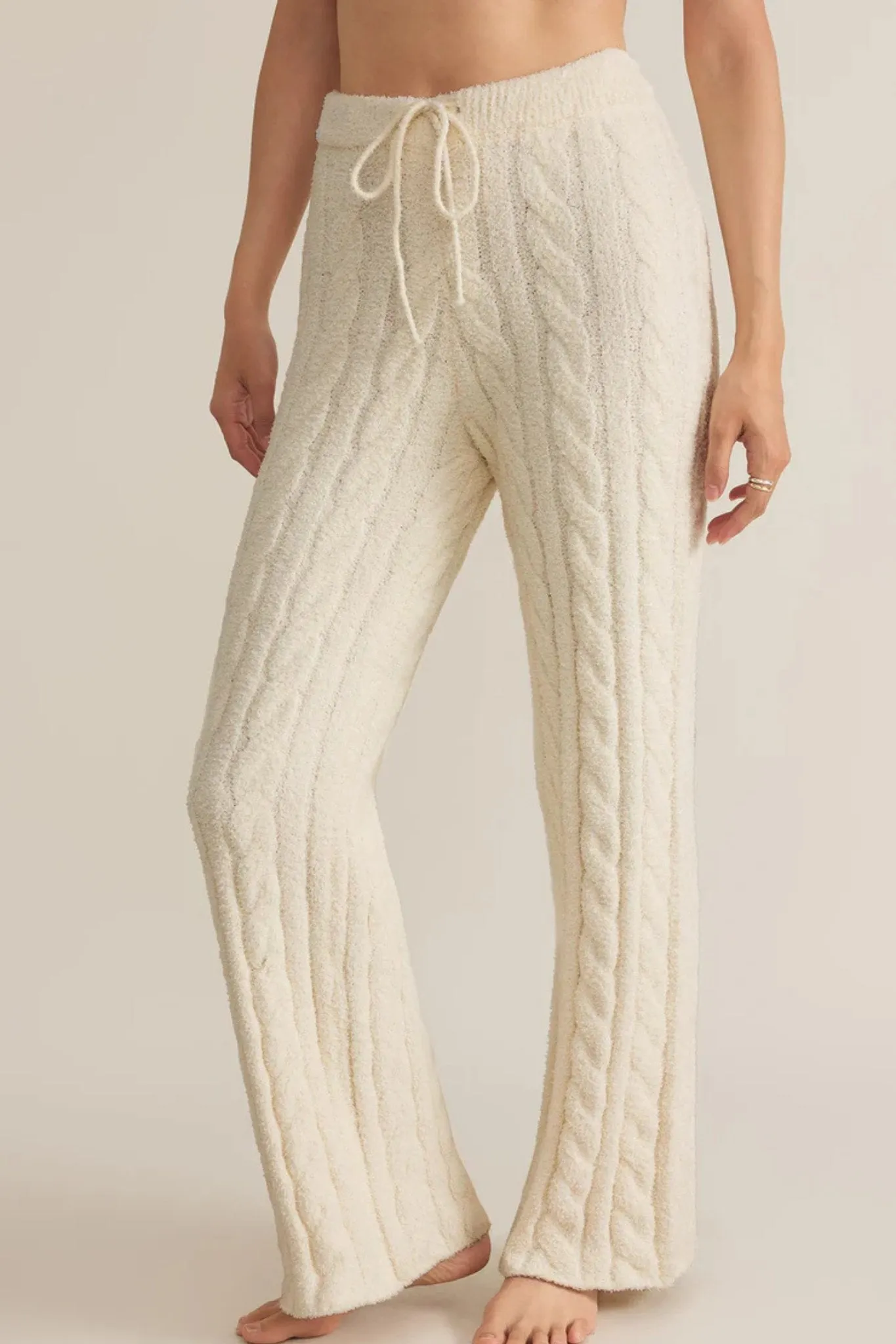 Z Supply: Paige Cable Knit Pant in Sea Salt