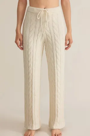 Z Supply: Paige Cable Knit Pant in Sea Salt