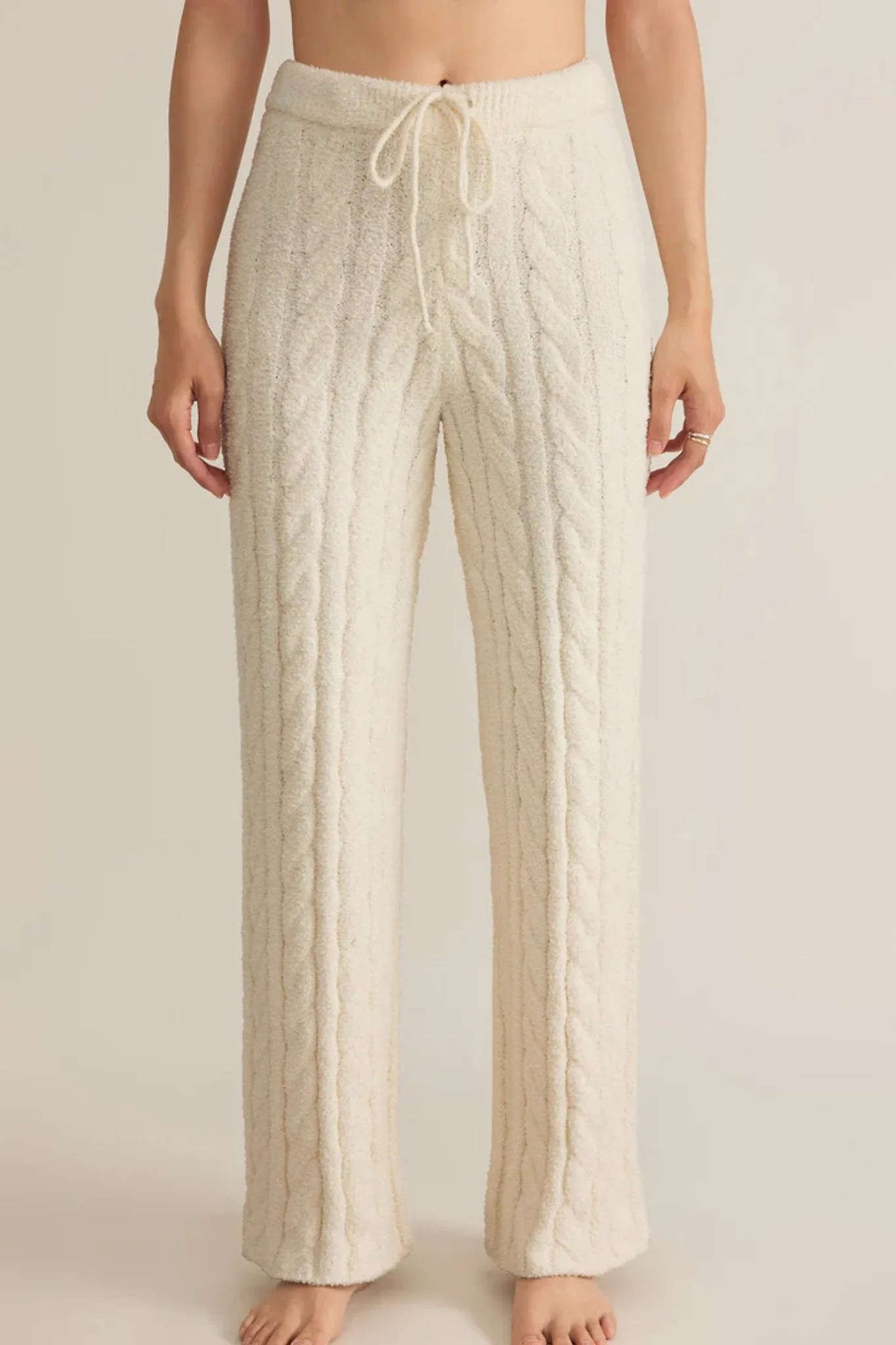 Z Supply: Paige Cable Knit Pant in Sea Salt